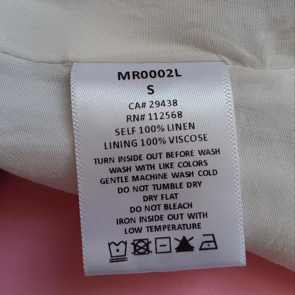 Miss Me jumpsuit Striped Linen White Blue pockets Summer Beach Vacation sz S - Picture 16 of 16